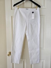 Charter Club Classic Fit Tummy Slimming Slim Leg Ankle Pants Side Zip White Sz.4