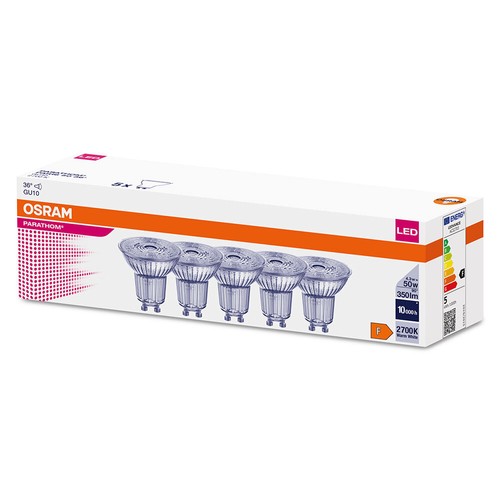 10 x Osram LED Parathom PAR16 Glas Reflektor 4,3W = 50Watt GU10 warmweiß 2700K - Bild 6 von 6