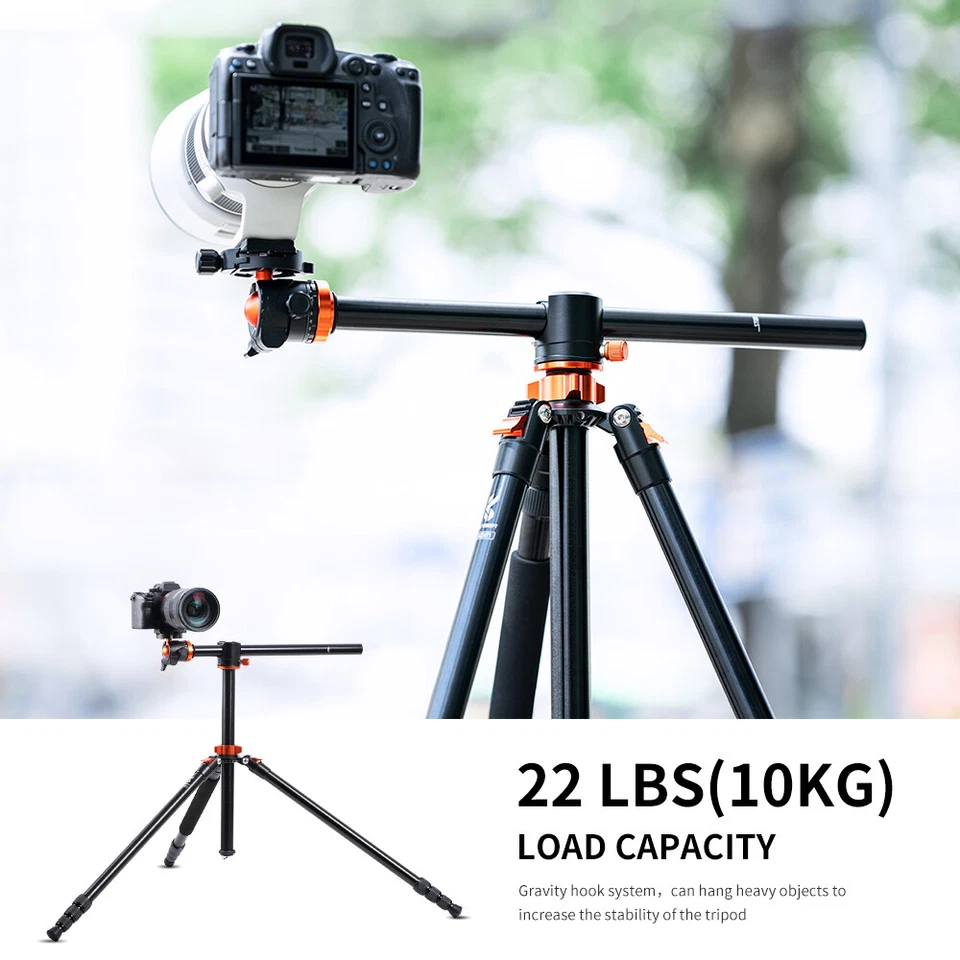 K&F Concept Professional 94"/2.4m Overhead Camera Tripod with Detachable Monopod - Image 3 of 4