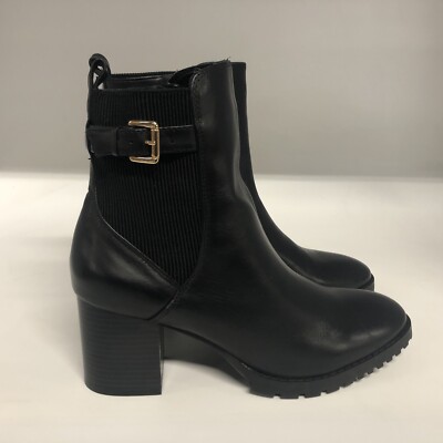 Blondo Tobi Ankle Blocked Boot Black Women's Size 10