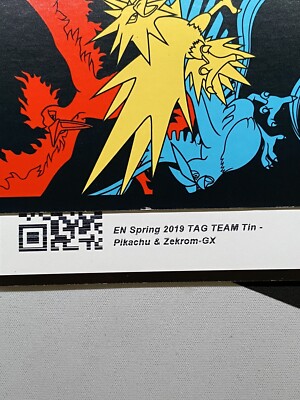 Spring 2019 TAG TEAM Tin Pikachu & Zekrom GX SM168 Pokemon PTCGO