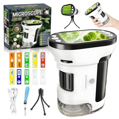 Handheld Microscope Kit for Kids,Portable Digital Microscope for Kids 200~100...