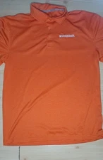 Whataburger Employee Uniform Orange Striped Polo Shirt, Mens Size M medium