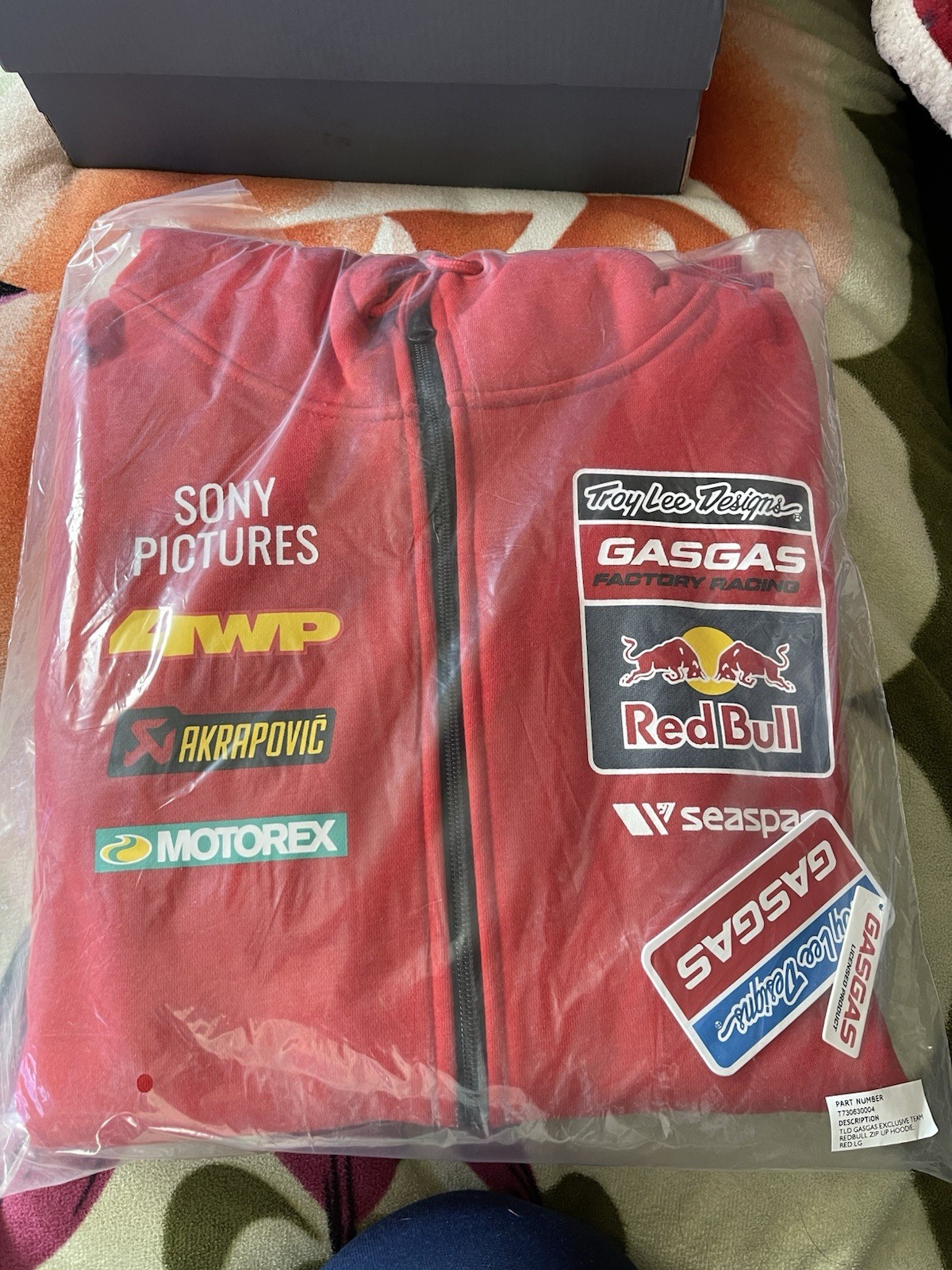 Troy Lee Designs TLD GasGas Exclusive Team Red Bull Zip Up Hoodie Large