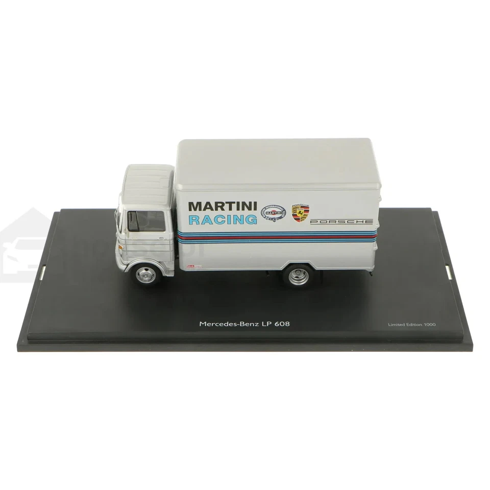 1/43 Schuco Mercedes-Benz LP 608 Van Porsche Martini Racing Car Model - Image 2 of 4