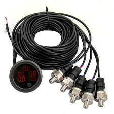 Universal Five in One Display Air Suspension Pressure Gauge PSI BAR Air Suspensi
