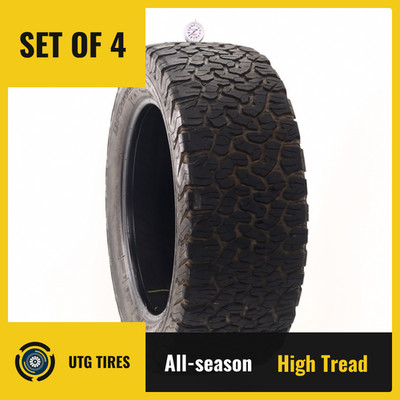 Set of (4) Used LT 285/55R20 BFGoodrich All-Terrain T/A KO2 117/114T - 9-11/32