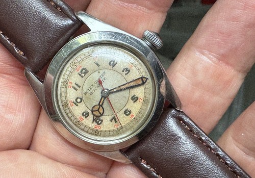 1940's ROLEX OYSTER ROYALITE Ref 4220 MILITARY WW2 ORIGINAL DIAL STEEL SERVICED - Picture 17 of 18