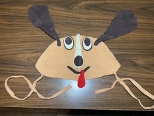 'Bout Face Original by Betty Darling Childs Felt Dog Costume Hat