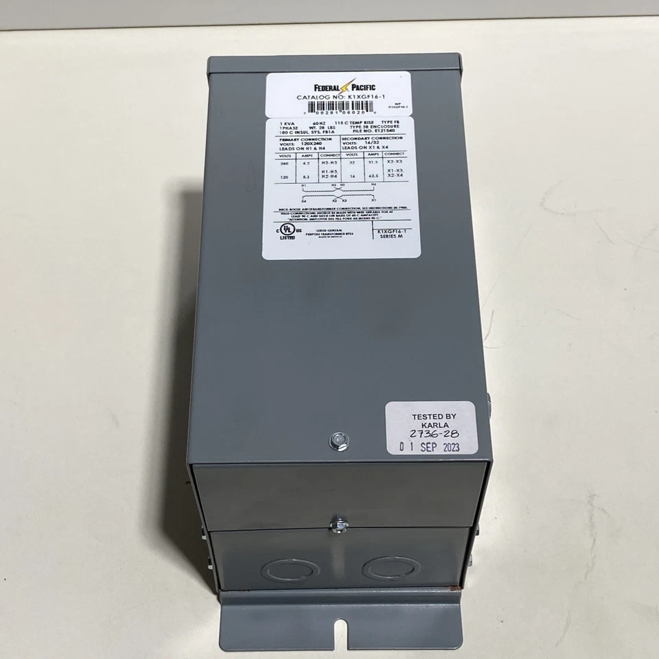 NUEVO TRANSFORMADOR ENCAPSULADO FPE K1XGF16-1 1 KVA 1 fase 120x240 a 16/32V Foto 2 de 4