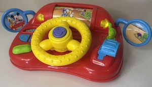 Disney Mickey Mouse And Friends HTF Driving Console Toy Rare VTG Works Tested