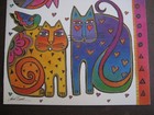 UNUSED 1990s vintage greeting card Laurel Burch FRIENDSHIP "Cats With Friends" — photo 4
