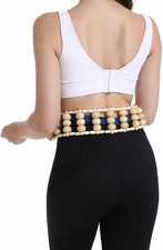 Wooden Therapy Massage Tools for Body Sculpting, Back Massage Roller Rope, Manua