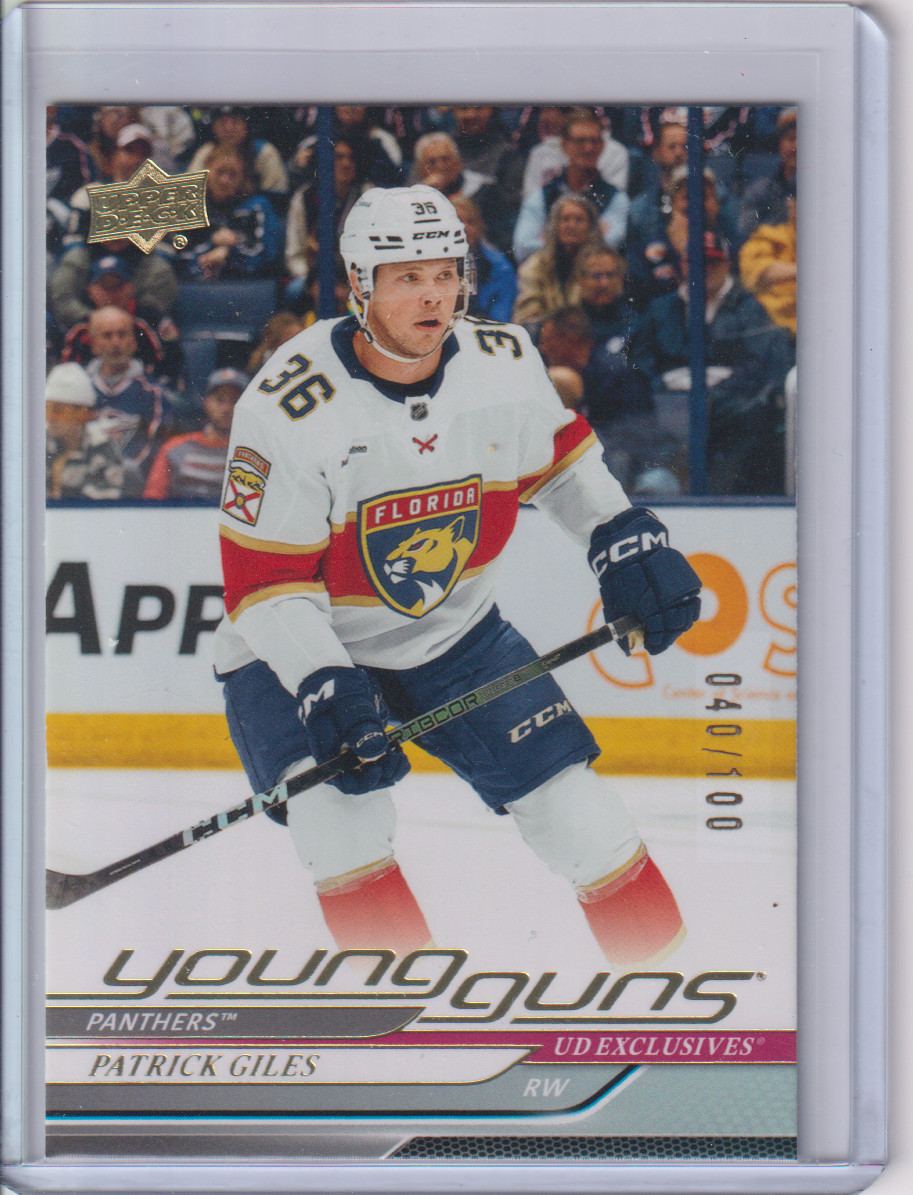 Patrick Giles 2024-25 Upper Deck Series 2 Young Guns UD Exclusives 40/100 #476