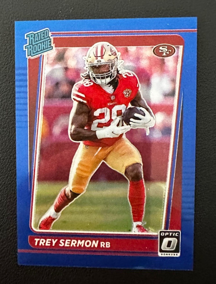 2021 Panini Donruss Optic Rated Blue Prizm  /179 Trey Sermon #224 Rookie RC