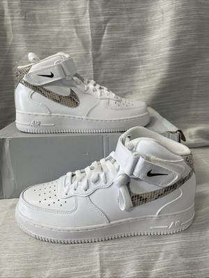 Nike AIR Force 1s White and Gray Sneakers with Snakeskin Accents Take It Back To The 2000s With This Snakeskin Nike Air Force  main image 3