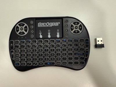 Small Wireless Backlit Keyboard Smart Remote w/ Touchpad Mouse 2.4GHz Deco Gear