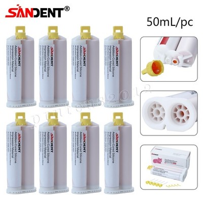 8Pcs Light Body Fast Rapid Set Dental Impression Material 50mL Cartridge VPS PVS