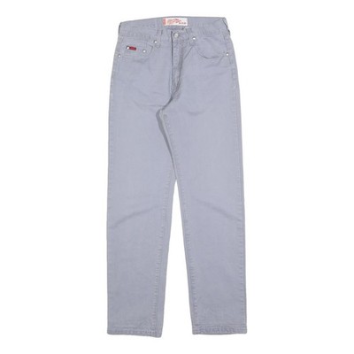 LEE COOPER Herren Regular Fit Grau Baumwollmischung Hose W30 L34 Reißverschluss Freizeit