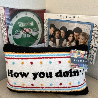 Friends TV Series Wall Clock, Puzzle &  How You Doin  Pillow 3 Piece Gift Set