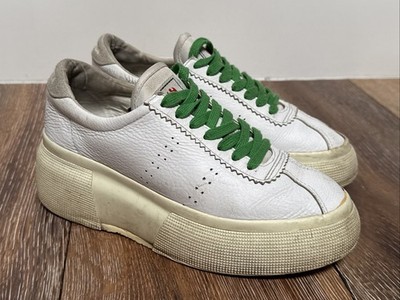 Superga 2822 Club 5 Bubble Platform Sole White Leather Sneaker size 36 US 6