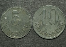 NOTGELD: 5 & 10 Pfennig 1917. STADT SWINEM&Uuml;NDE / POMMERN &rArr; WINOUJCIE.