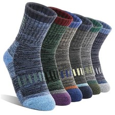 Kids Merino Wool Hiking Socks Boys Girls Toddler 8-12 Years Assorted Stripes