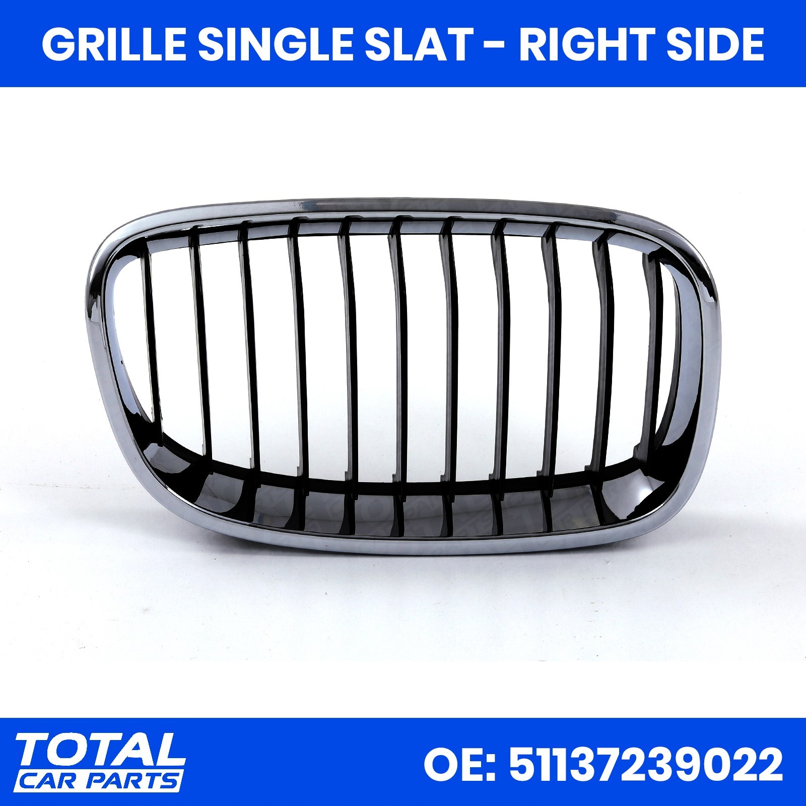 RIGHT GRILLE BLACK SINGLE SLAT REPLACEMENT FOR BMW 1 SERIES SE F21 PRE-LCI 11-15