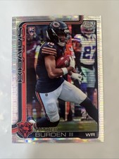 2025 Topps Chrome Football Luther Burden III Pulsar Refractor Rookie Bears