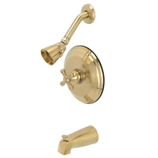 Kingston Brass KB363.AX Restoration Tub and Shower Trim Package - Brass
