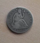 1853 Arrows & Rays Seated Liberty Silver Half Dollar 50C
