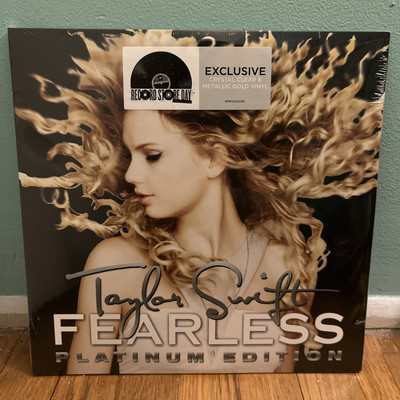 Taylor Swift Fearless RSD Numbered Crystal Clear & Metallic Gold