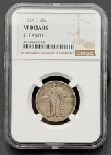 1924 D 25C Standing Liberty Quarter NGC Very Fine, Low Mintage Semi-Key Date