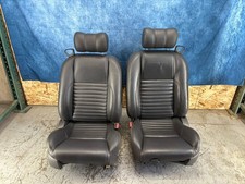 Ford Thunderbird 2002-2005 Front 6 Way Power Seats Leather Pair Black Set Oem
