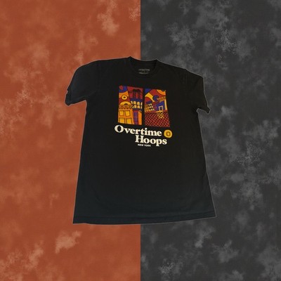 Overtime Men s Athletic Tee   Size Medium   Black   Graffiti Style New York