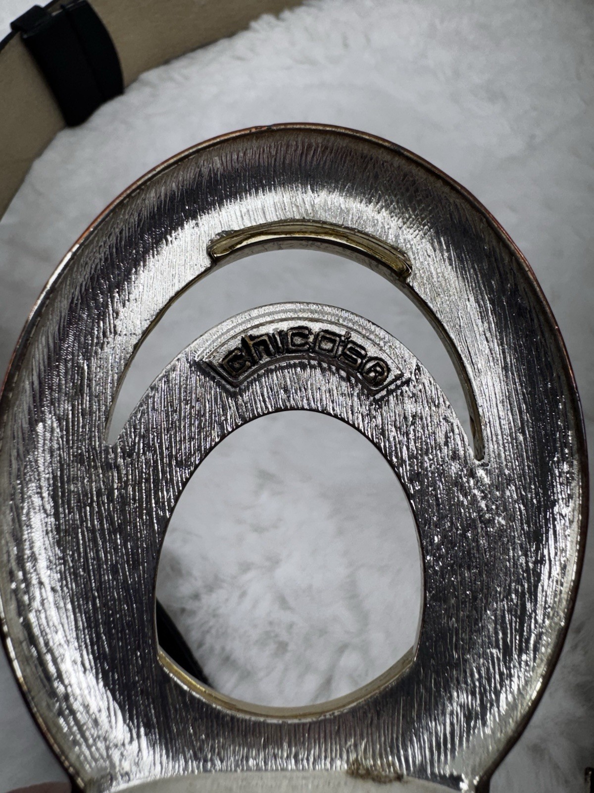 Chico’s Black Leather Adjustable Interlock Buckle… - image 8