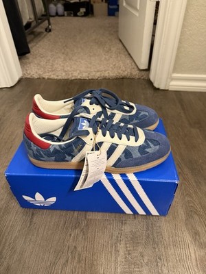 adidas Samba OG Men s Low Top Sneakers Blue/White/Red Stars HP3551