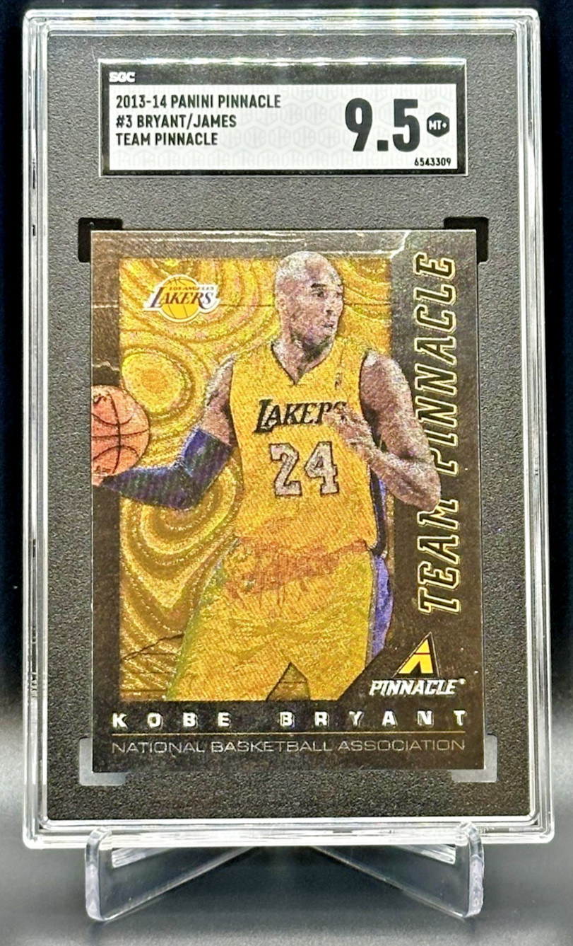 2013 Panini 3 Kobe Bryant LeBron James TEAM PINNACLE RARE HIGHEST GRADED SGC 9.5