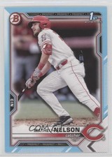 2021 Bowman Draft Sky Blue 195/499 Matheu Nelson #BD-103 0q4s