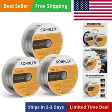 SONNER Flux Core Welding Wire,3 Packs 2-Pound E71T- Low Splatter Gasless Carb...