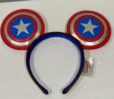 Disney Parks Mickey Mouse Marvel Captain America Super Soldier Ears Headband