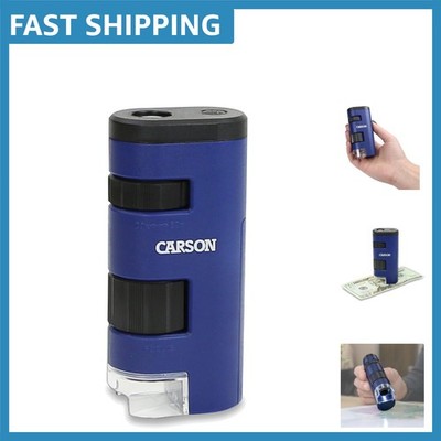 Compact and Durable 20x-60x Pocket Microscope - LED Light for Enhanced Viewing