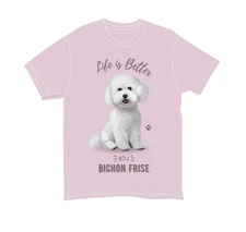 Bichon Frise Unisex 100% Cotton T-Shirt - Super Soft & Comfortable, Medium