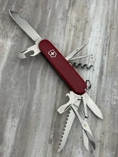 Red Victorinox Swiss Army Huntsman Knife Multi Tool 91mm
