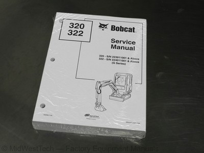 Bobcat 320, 322 G Series Excavator Service Manual Repair Shop Book