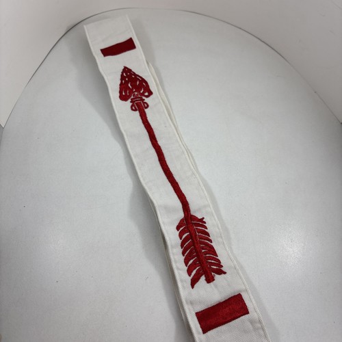 BSA Order of the Arrow Brotherhood Sash White Red Embroidered Arrow Length 53” - Picture 1 of 4