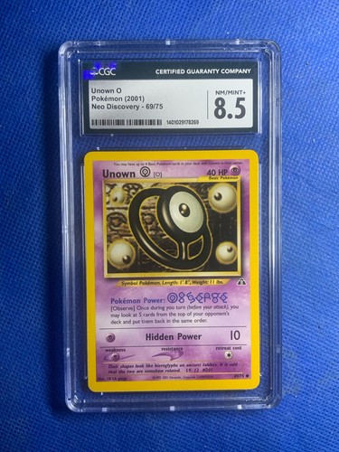 Unown [O] (1st Edition) graded CGC 8.5 for sale on eBay