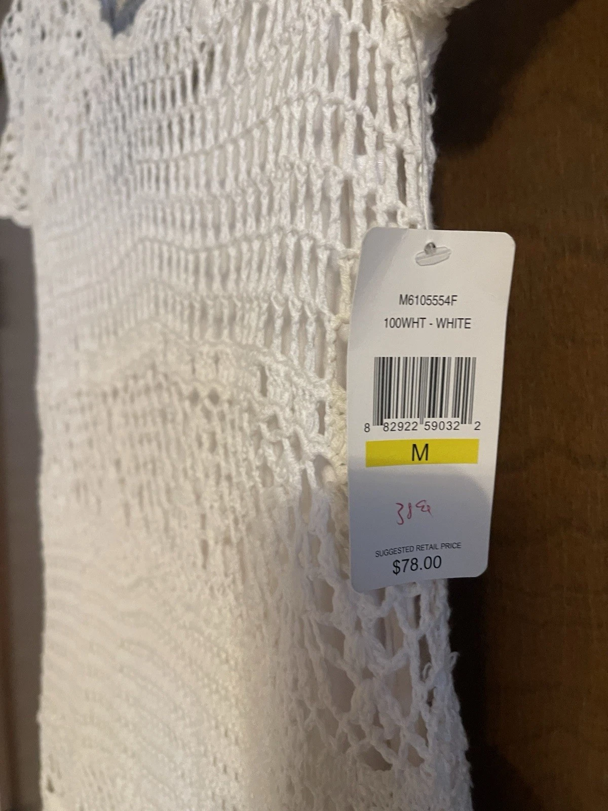 OFF WHITE Abito donna pizzo bianco sporco M nuovo con etichetta