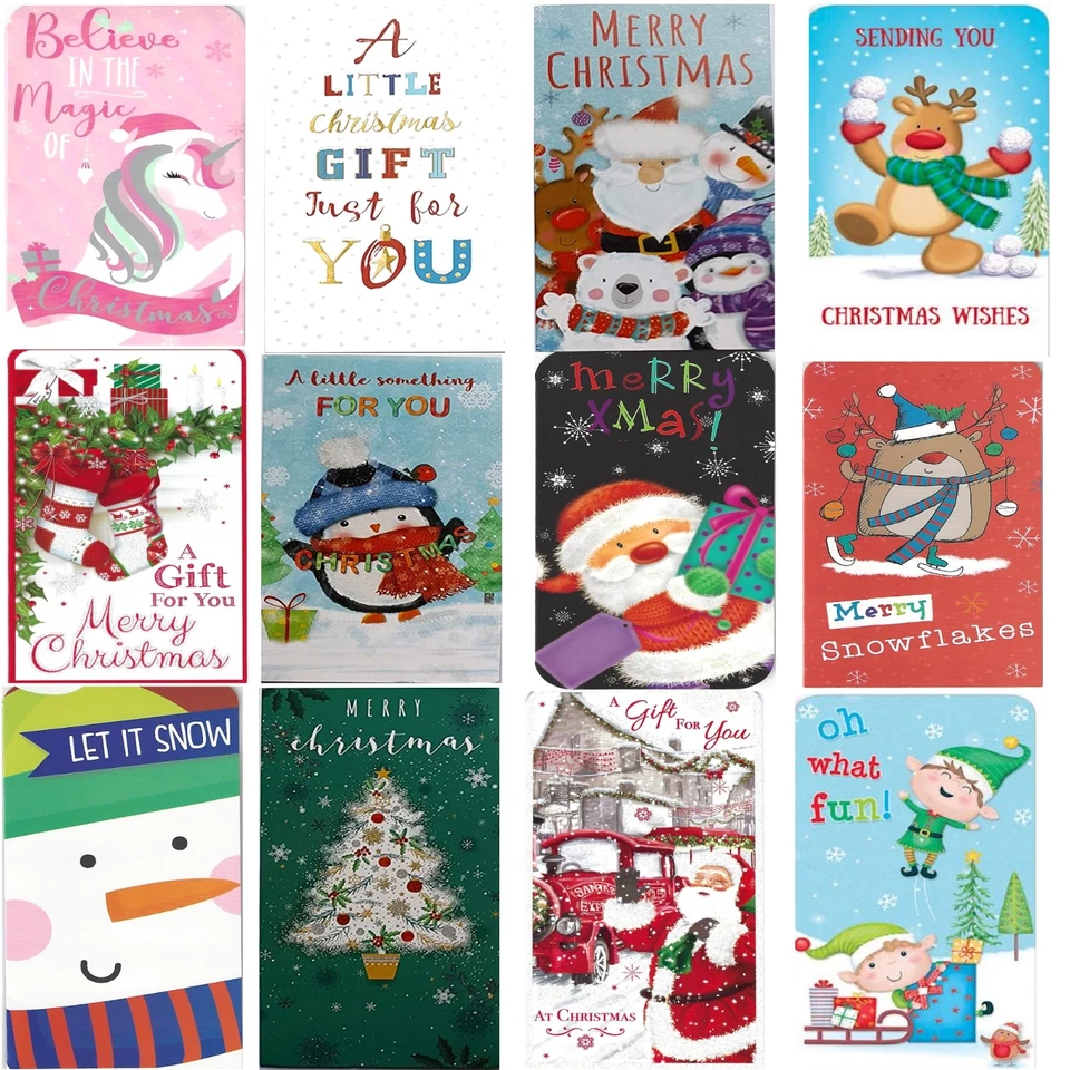 BGC / XPRESS YOURSELF 2 x CHRISTMAS ~ MONEY GIFT WALLETS Cards with Envelope ~ Great Card Designs