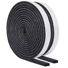 2 PCS 1/2x1/4 Inch Open Cell Self Adhesive Foam Seal Tape Weather Stripping